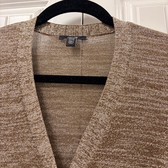 Jacob Metallic Shimmer V-neck Button Cardigan - Picture 4 of 13